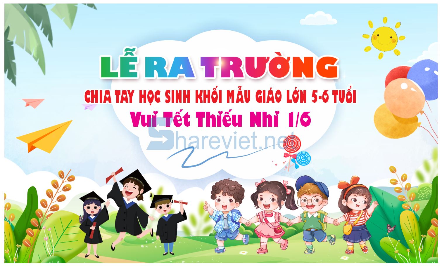 63263 background phông nền maket lễ tổng kết ra trường mầm non file corel x7