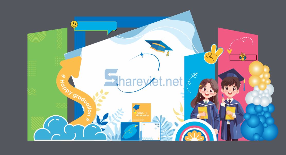 152620 file thiết kế trang trí lễ tổng kết tốt nghiệp ra trường corel x7