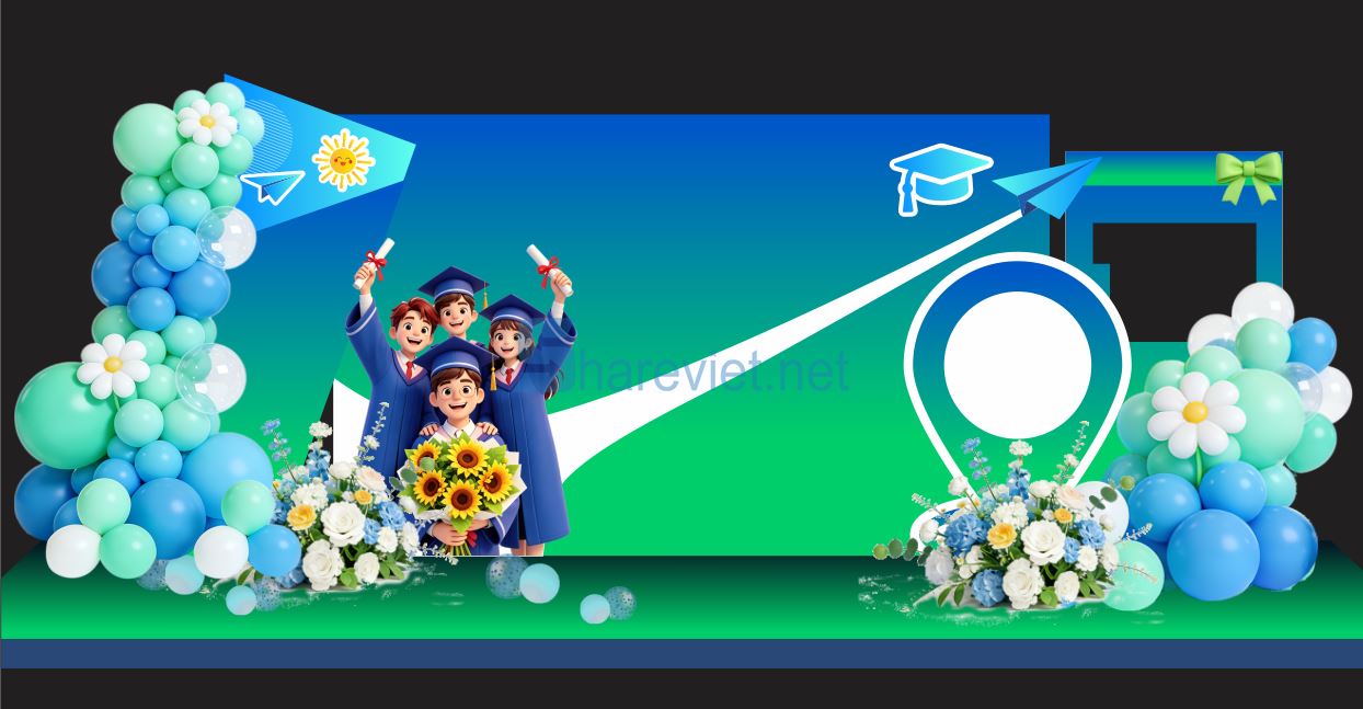 152623 file thiết kế trang trí lễ tổng kết tốt nghiệp ra trường corel x7
