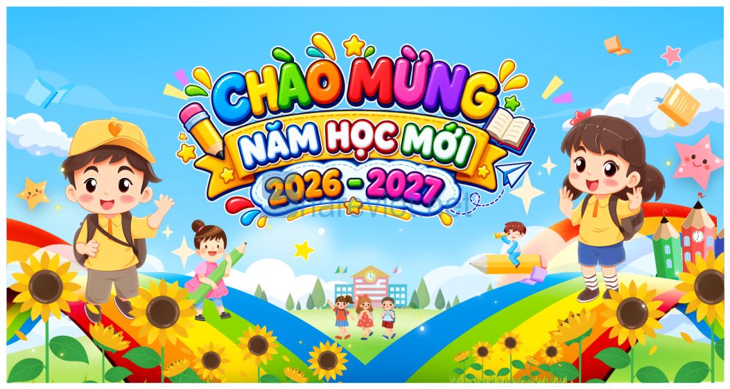 18263 background phông nền maket khai giảng chào năm học mới trường mầm non file corel x7
