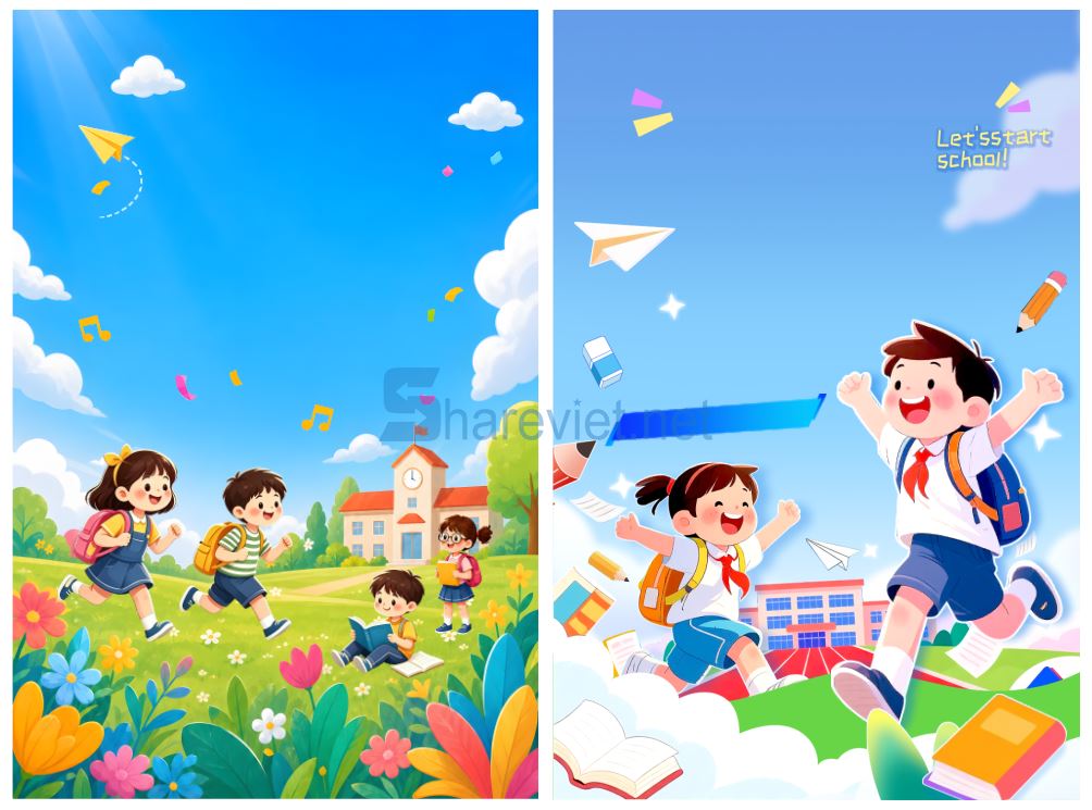 182610 background phông nền maket khai giảng chào năm học mới file corel x7