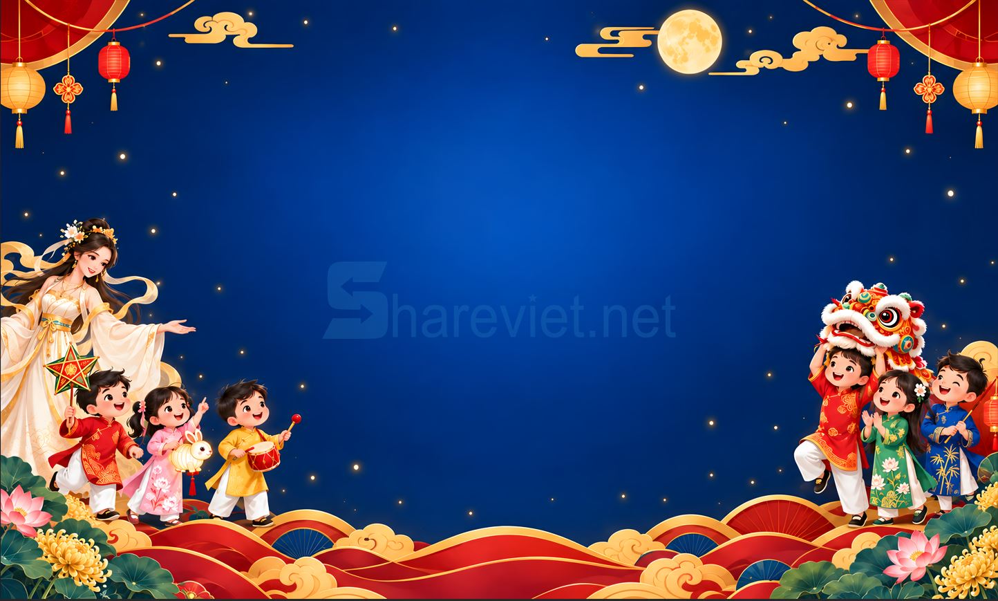 background phông nền maket trung thu đêm hội trăng rằm file PNG (12)