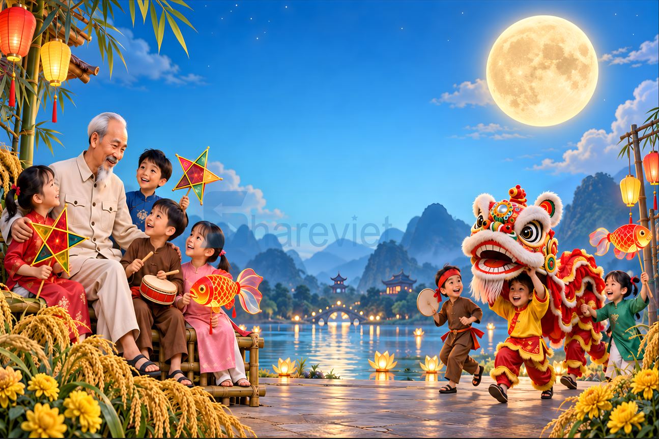 background phông nền maket trung thu đêm hội trăng rằm file PNG (15)