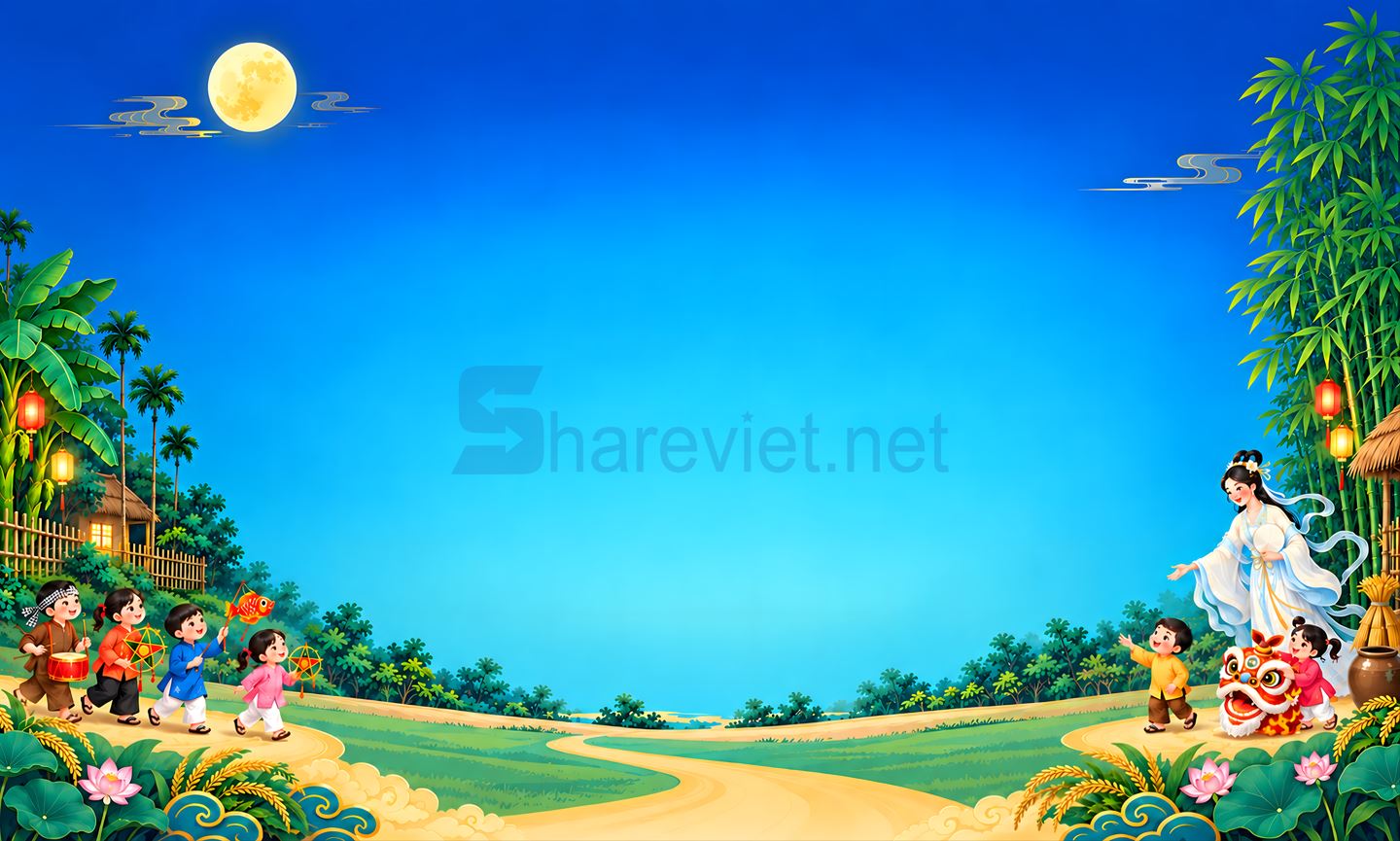 background phông nền maket trung thu đêm hội trăng rằm file PNG (19)