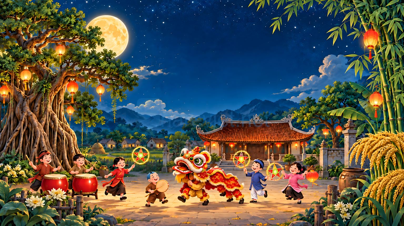 background phông nền maket trung thu đêm hội trăng rằm file PNG (20)