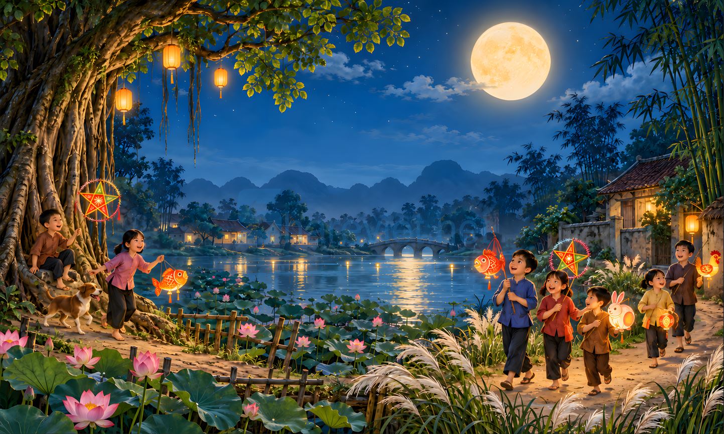 background phông nền maket trung thu đêm hội trăng rằm file PNG (24)