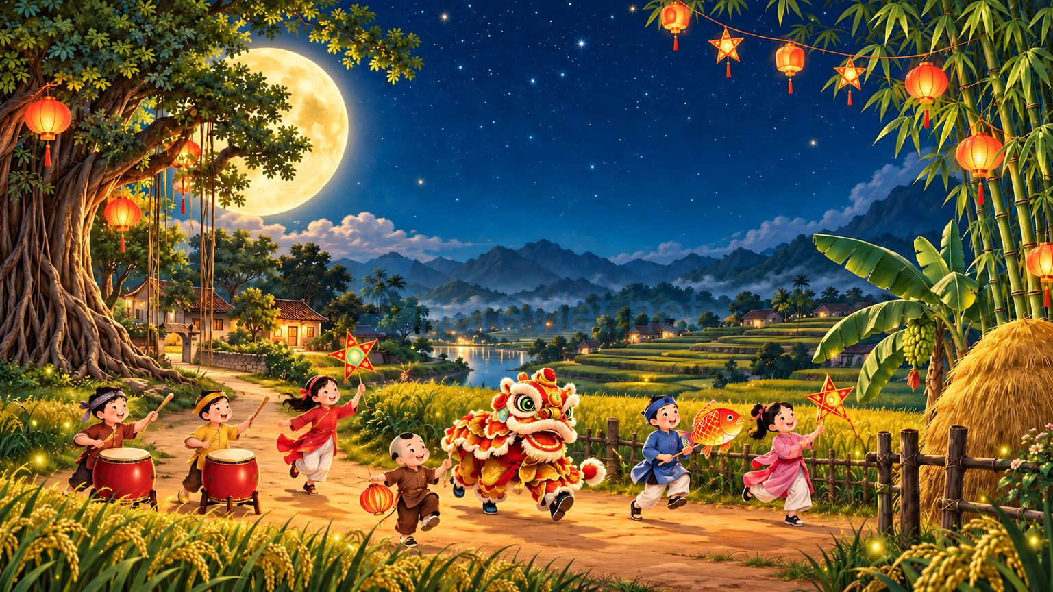 background phông nền maket trung thu đêm hội trăng rằm file PNG (4)