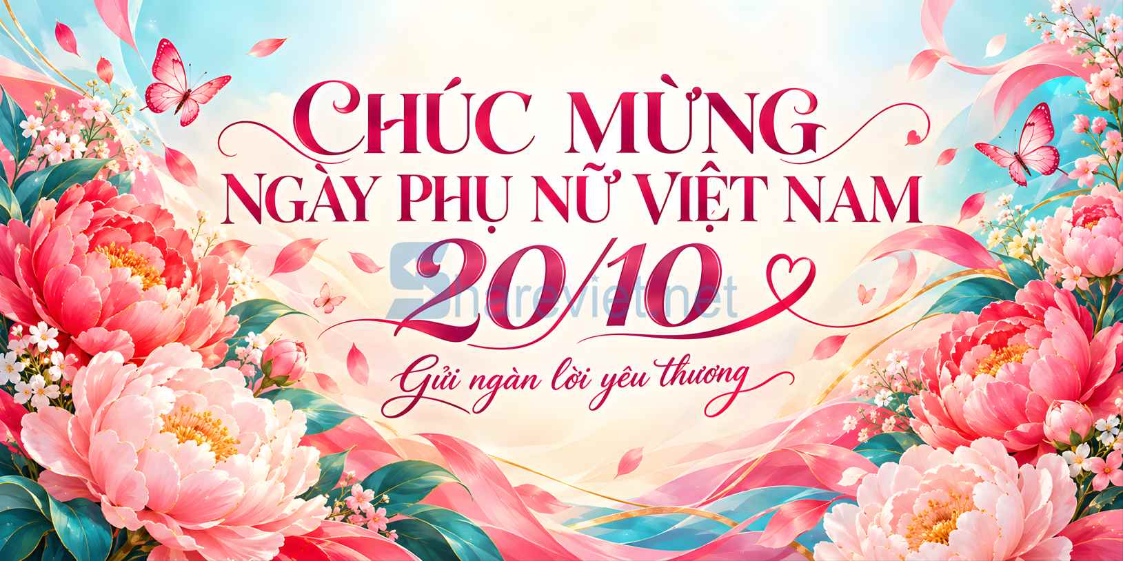 Background phông nền maket  chúc mừng ngày phụ nữ Việt Nam 20.10 file PNG  (13)