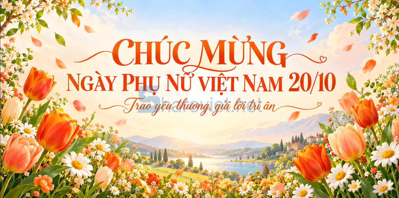 Background phông nền maket  chúc mừng ngày phụ nữ Việt Nam 20.10 file PNG  (15)