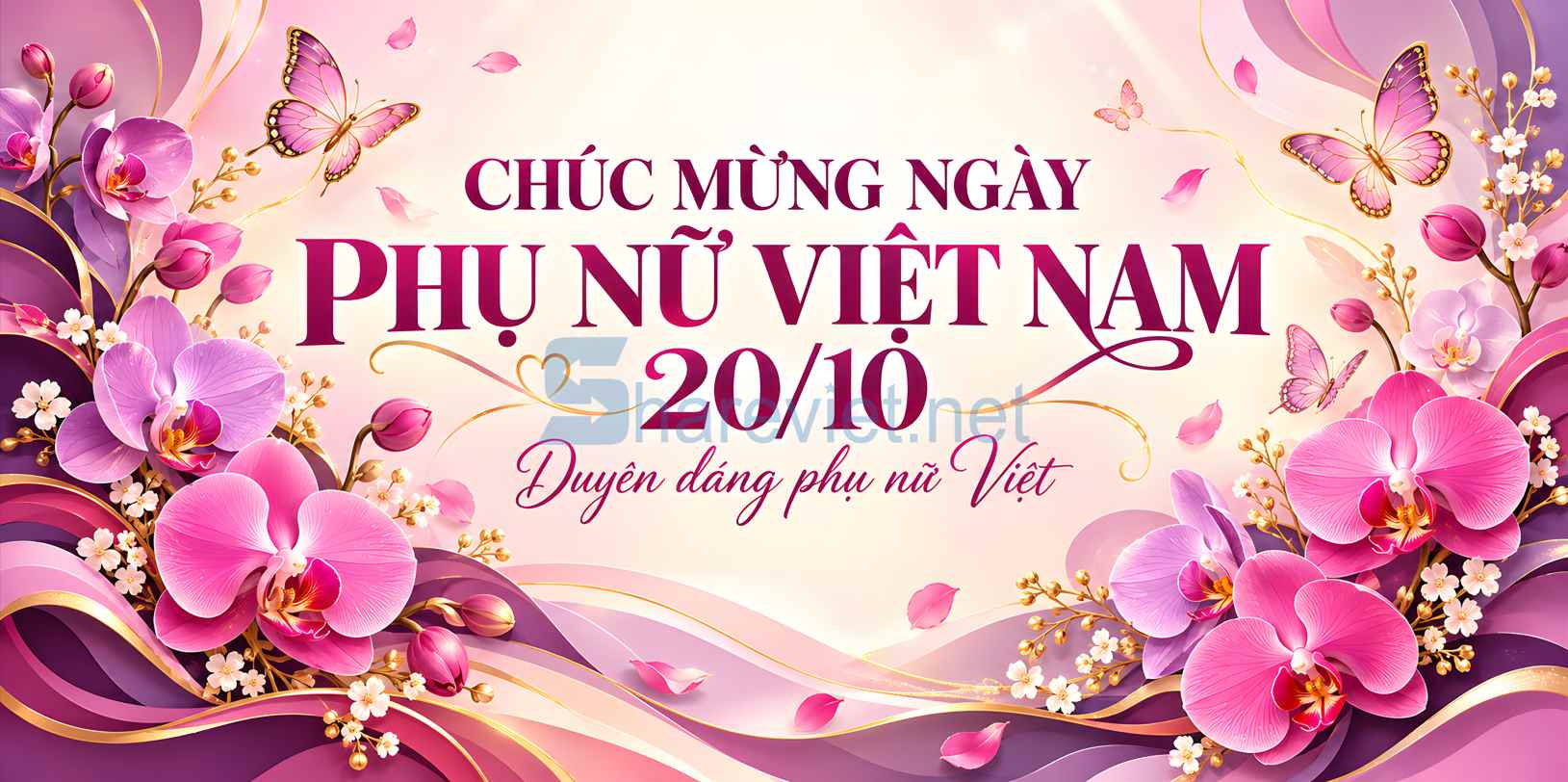 Background phông nền maket  chúc mừng ngày phụ nữ Việt Nam 20.10 file PNG  (16)