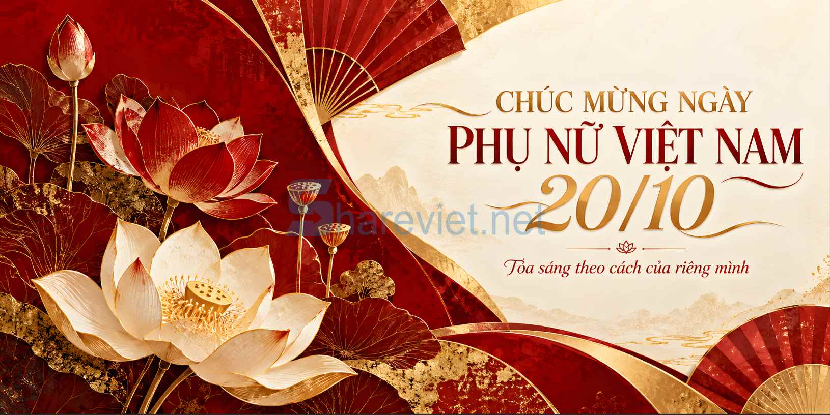 Background phông nền maket  chúc mừng ngày phụ nữ Việt Nam 20.10 file PNG  (21)