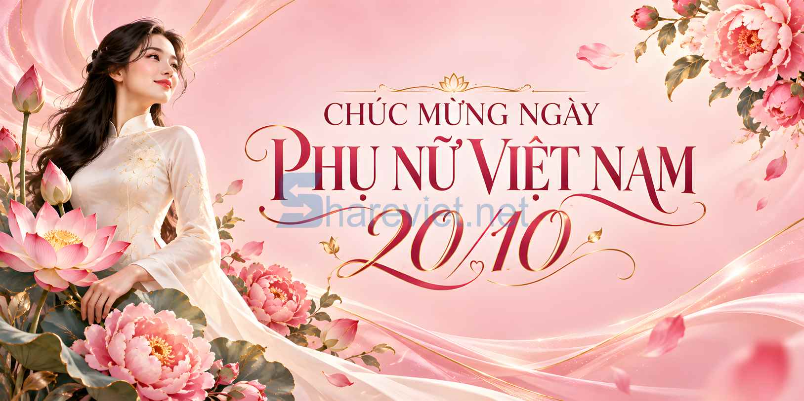 Background phông nền maket  chúc mừng ngày phụ nữ Việt Nam 20.10 file PNG  (24)