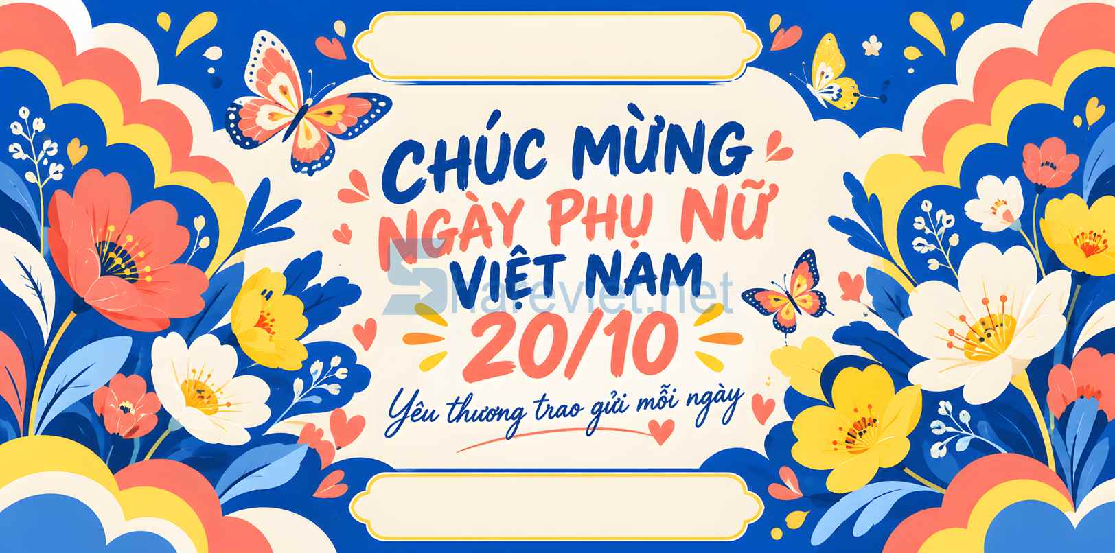 Background phông nền maket  chúc mừng ngày phụ nữ Việt Nam 20.10 file PNG  (3)