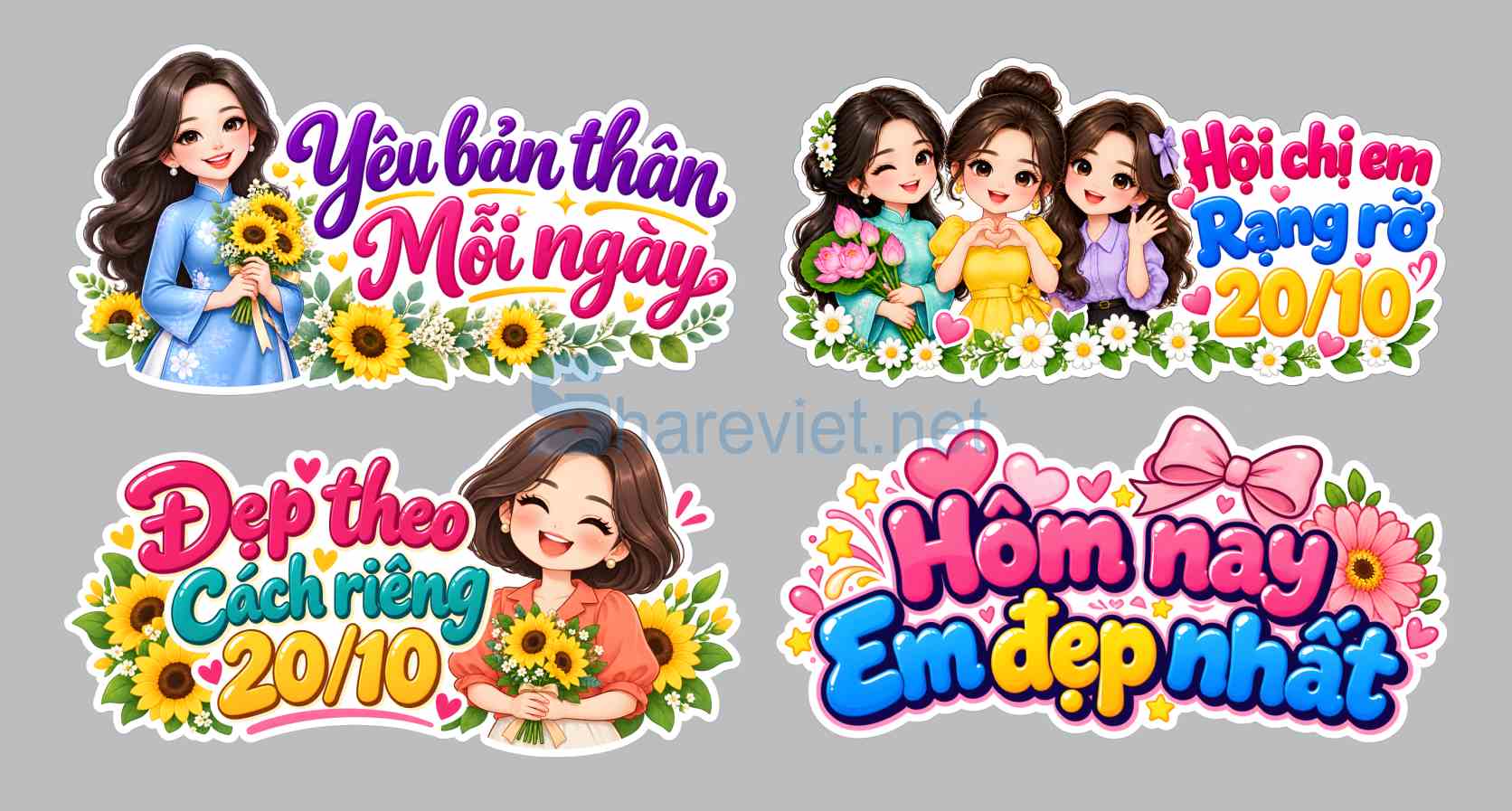 210261 Hashtag ngày phụ nữ Việt Nam 20.10 file PNG