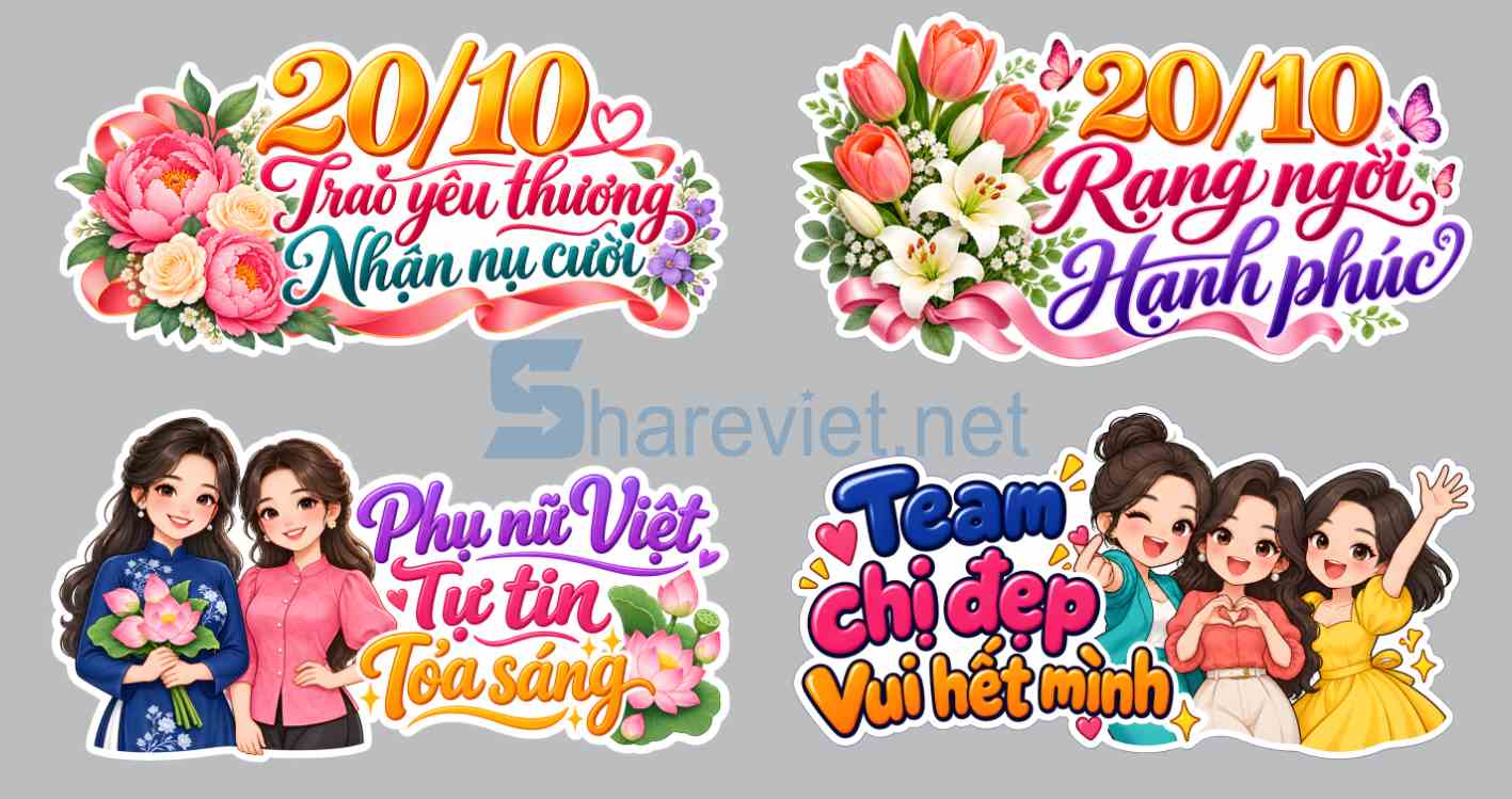 210263 Hashtag ngày phụ nữ Việt Nam 20.10 file PNG