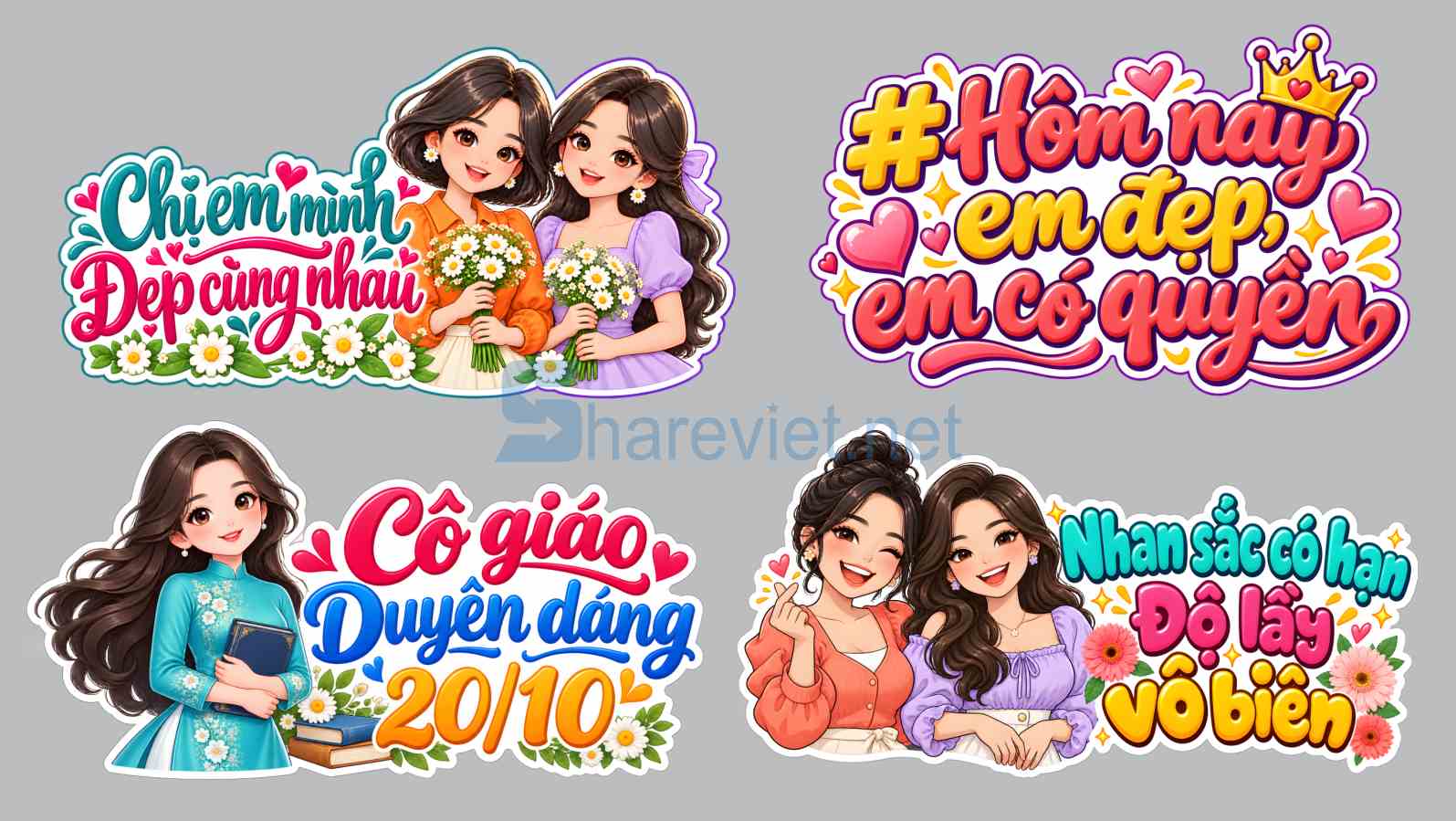 210264 Hashtag ngày phụ nữ Việt Nam 20.10 file PNG