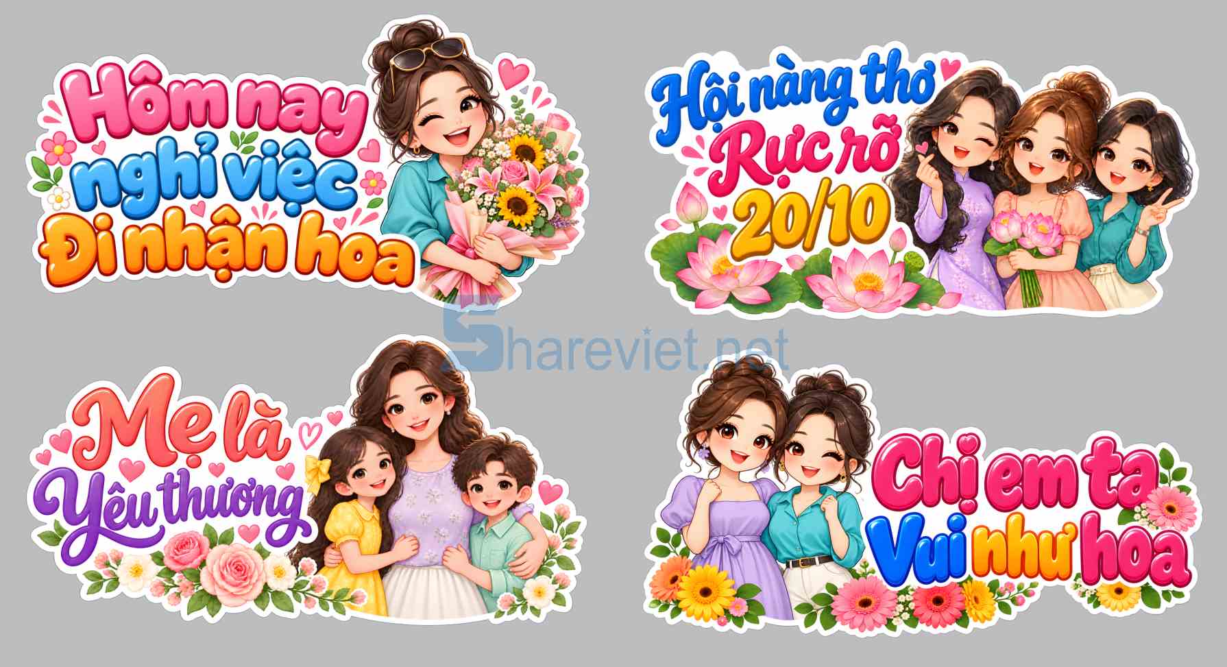 210265 Hashtag ngày phụ nữ Việt Nam 20.10 file PNG