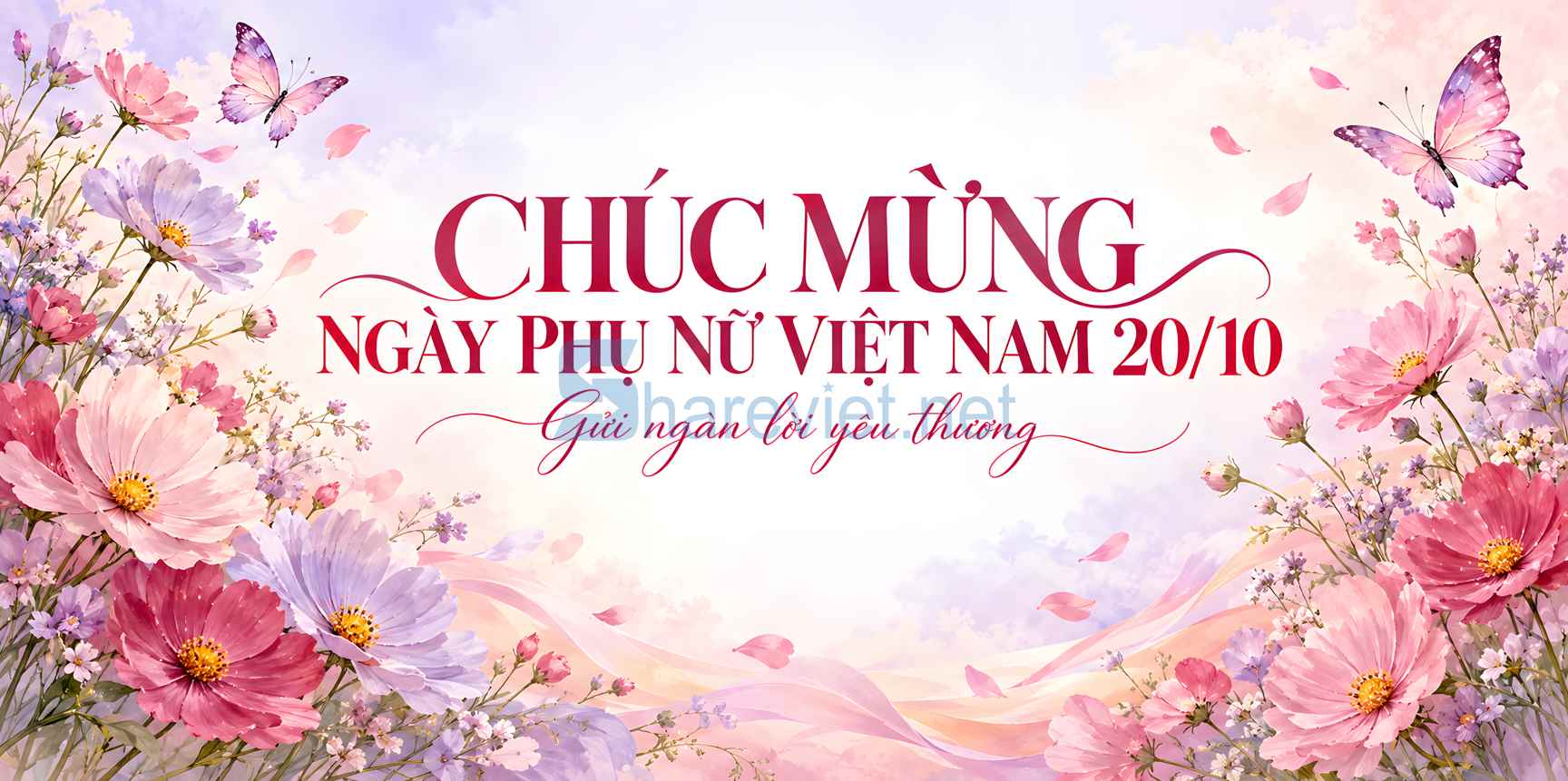 Background phông nền maket  chúc mừng ngày phụ nữ Việt Nam 20.10 file PNG  (38)