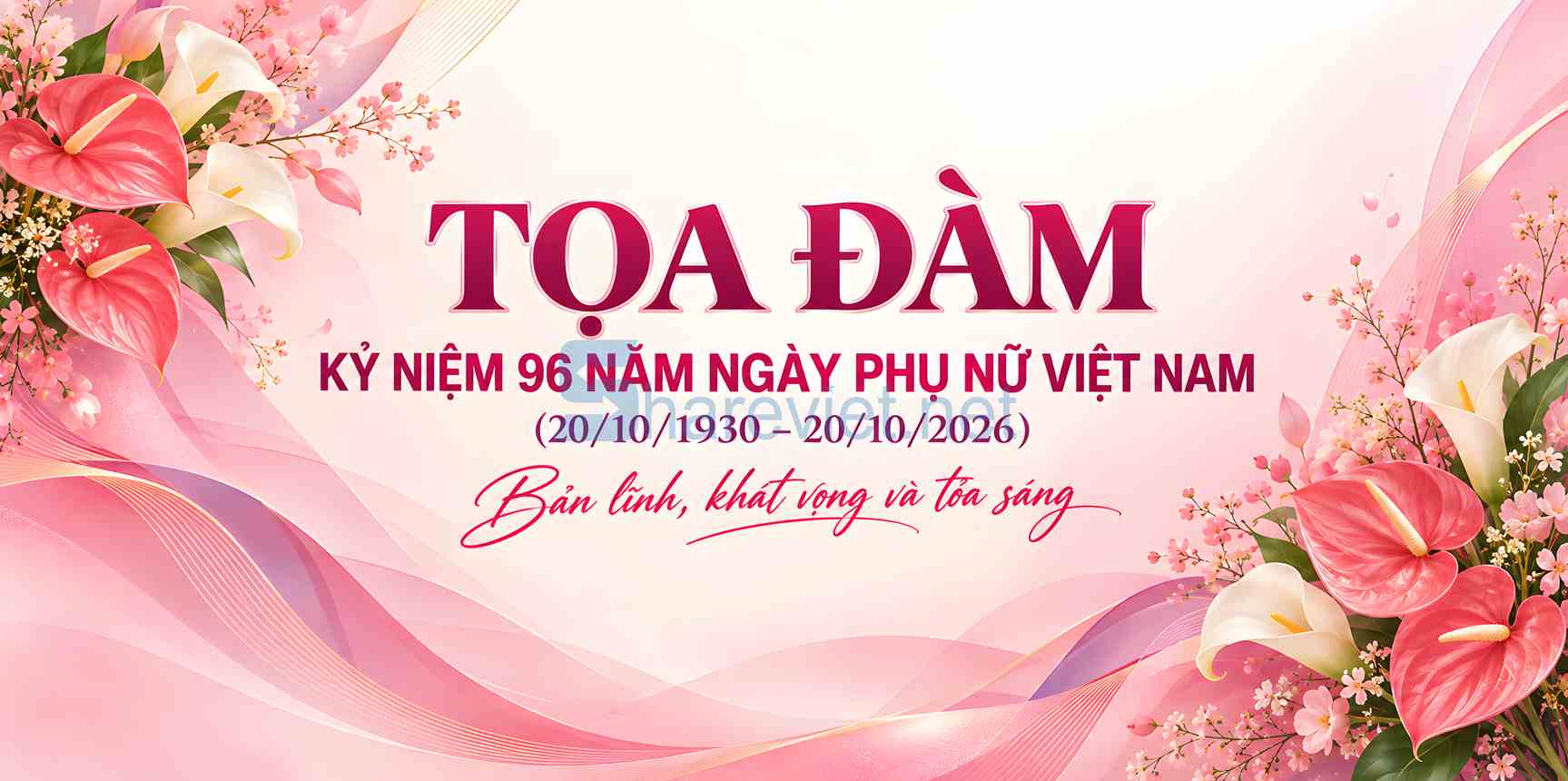Background phông nền maket tọa đàm chào mừng ngày phụ nữ Việt Nam 20.10 file PNG  (11)
