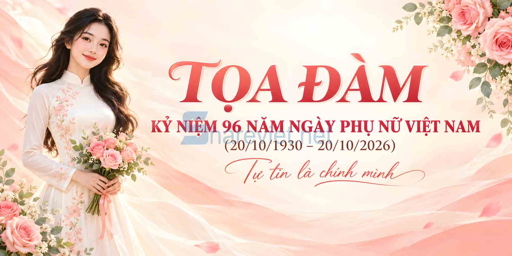 Background phông nền maket tọa đàm chào mừng ngày phụ nữ Việt Nam 20.10 file PNG  (12)