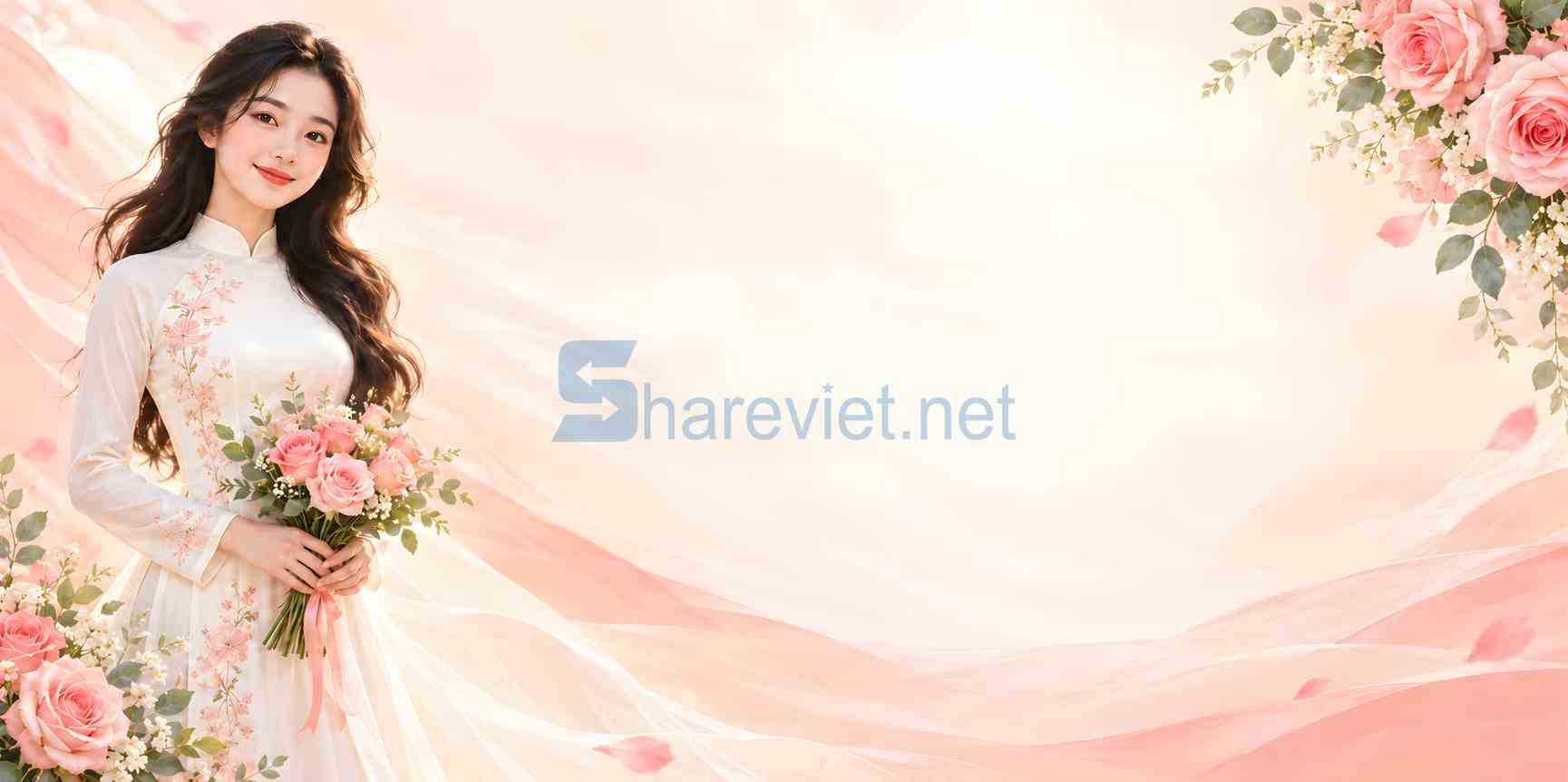 Alternative view of Background phông nền maket tọa đàm chào mừng ngày phụ nữ Việt Nam 20.10 file PNG  (12)