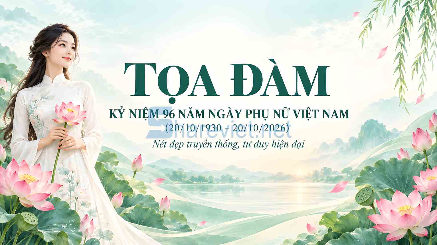 Background phông nền maket tọa đàm chào mừng ngày phụ nữ Việt Nam 20.10 file PNG  (19)