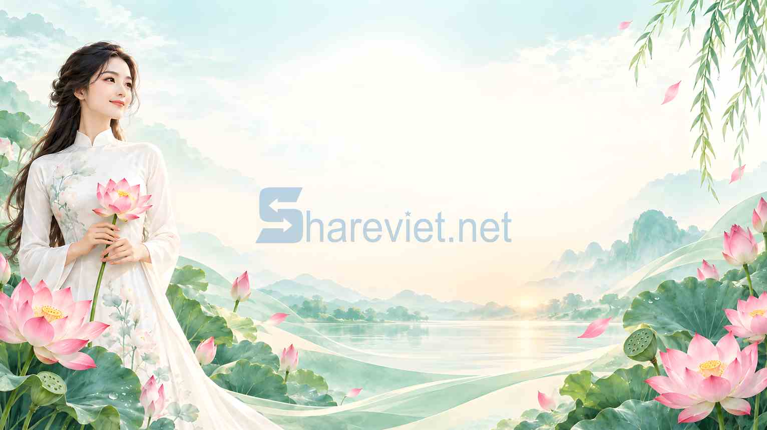 Alternative view of Background phông nền maket tọa đàm chào mừng ngày phụ nữ Việt Nam 20.10 file PNG  (19)