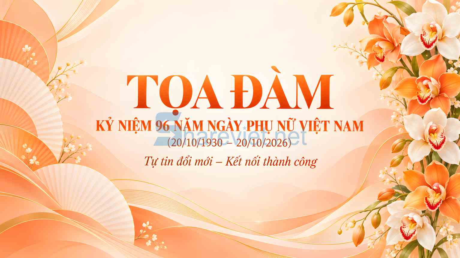 Background phông nền maket tọa đàm chào mừng ngày phụ nữ Việt Nam 20.10 file PNG  (20)