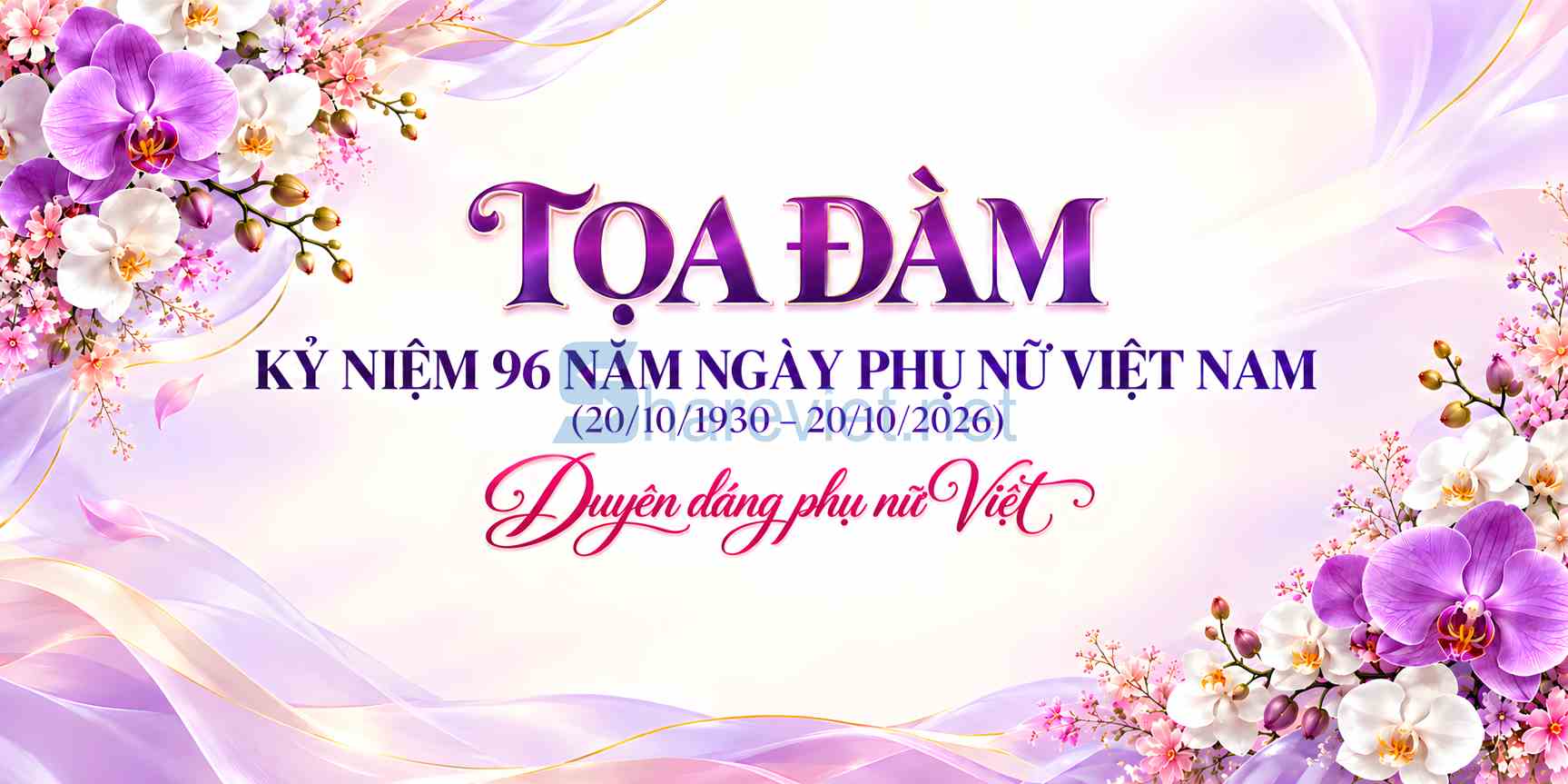 Background phông nền maket tọa đàm chào mừng ngày phụ nữ Việt Nam 20.10 file PNG  (3)
